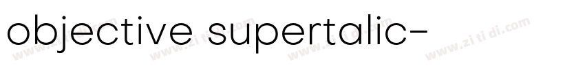 objective supertalic字体转换